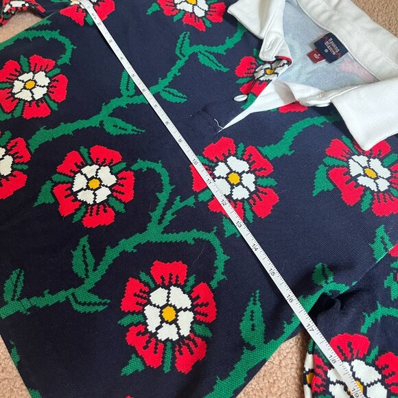 Rowing Blazers x Target Rose Print Collared Long Sleeve Rugby Shirt - Picture 5 of 8